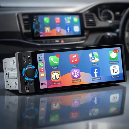 Som Pra Carro Multimídia Mp10 1 Din Universal Carplay Espelh