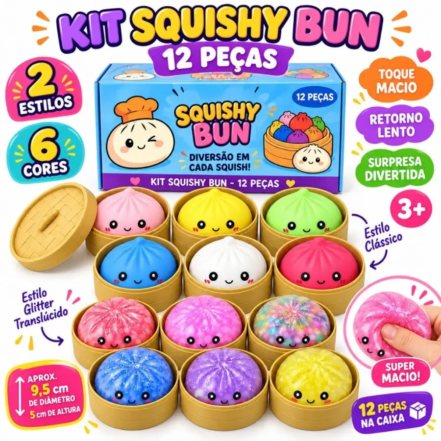 Squishy Bun Sensorial Antiestresse