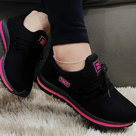 Tênis Feminino Trop Brasil Esportivo Leve Academia Preto Liso 36 Br
