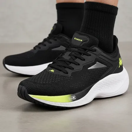 Tênis Kappa Pulse Evo Masculino Feminino Preto-amarelo Limão 41