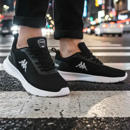 Tenis Kappa Treviso Original Unissex Confortável Academia Preto-prata 41 Br