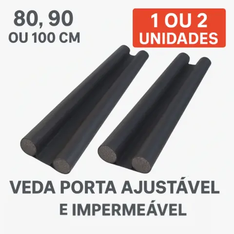 Veda-Porta Ajustável com Rolinho