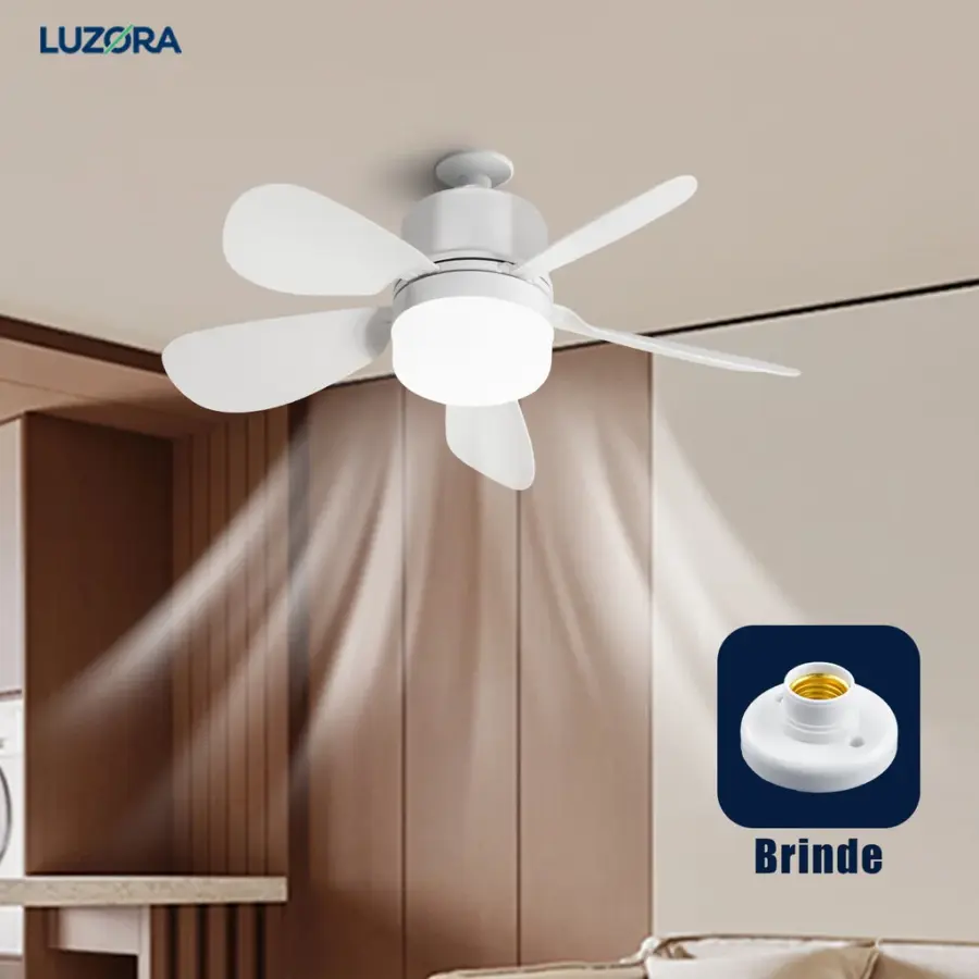 Ventilador de Teto com Luz e Controle Remoto