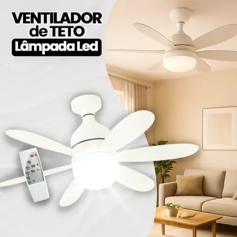 Ventilador Luminária LED para Bocal E27