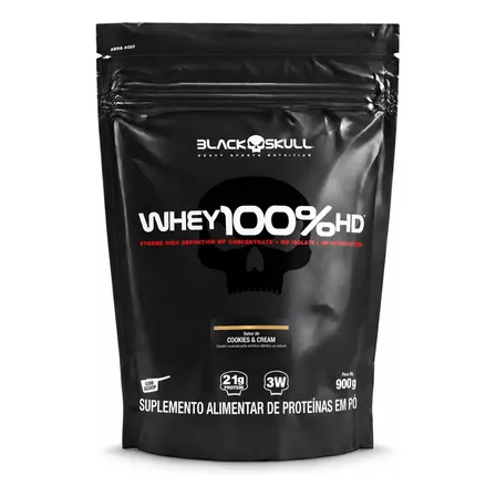 Whey 100% HD Black Skull 900g Cookies & Cream Refil